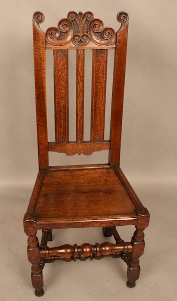 Good 17th century Yorkshire Back Stool