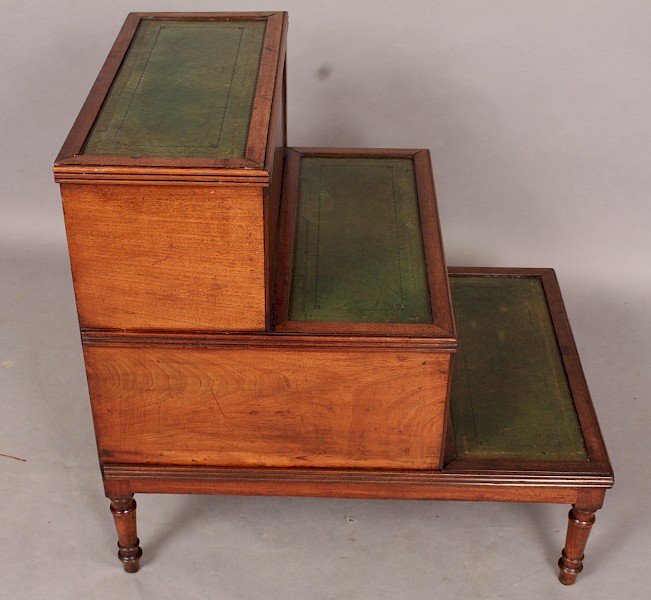 Antique Georgian Library Steps/Bed Steps