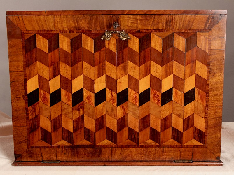 A Good Georgian Table Cabinet with Parquetry front