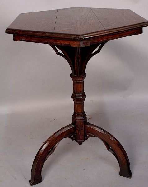 Gothic Table  AWN Pugin manner of