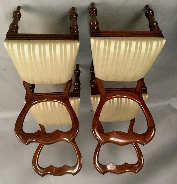 SET OF 4 Victorian MAHOGANY dining CHAIRS