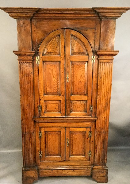 A Good Georgian Full Height Architectural Corner Cupboard