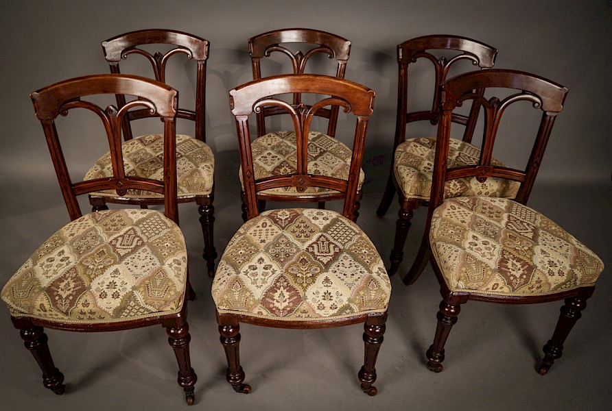 Set of 6 late Victorian Dining Chairs