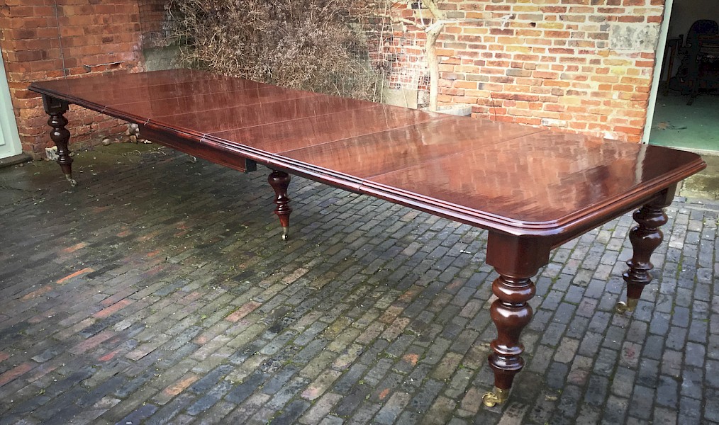 Very Large Victorian Wind Out Extending Dining Table seat 16