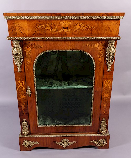 Inlaid Victorian Pier Cabinet quality