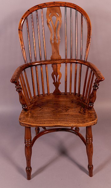 A Yew Wood High Back Windsor Chair Rockley