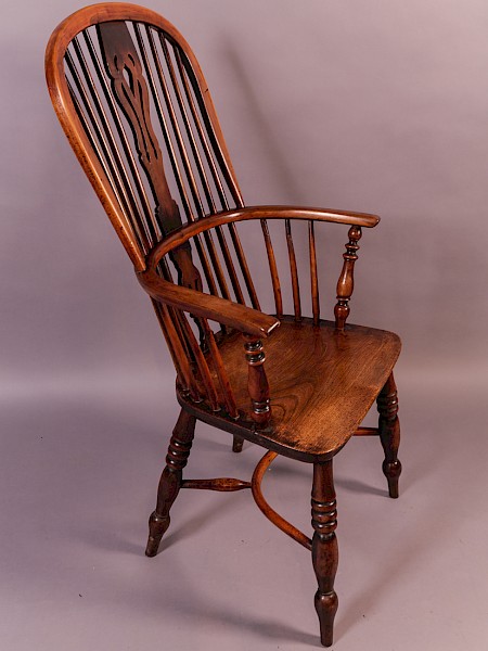 Yew Wood High Windsor Rockley Maker c 1840