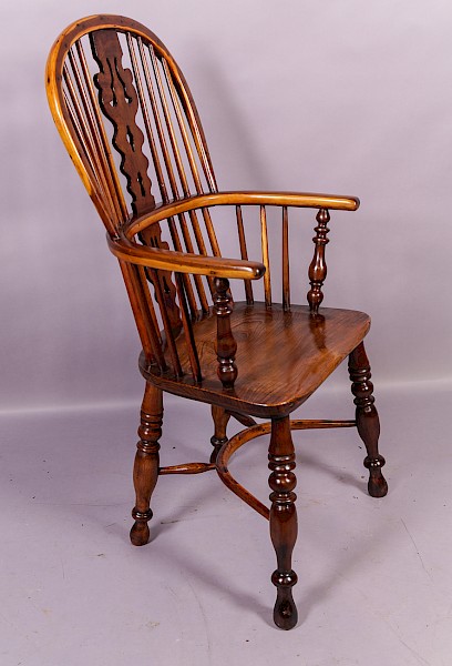 Yew Wood Windsor Chair by Benjamin Gilling Worksop