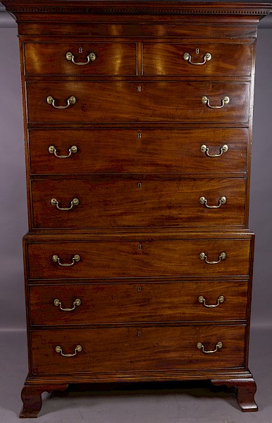 George III Chest on Chest Mahogany