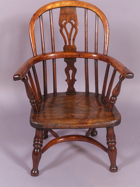 Childs Yew Wood Windsor Chair