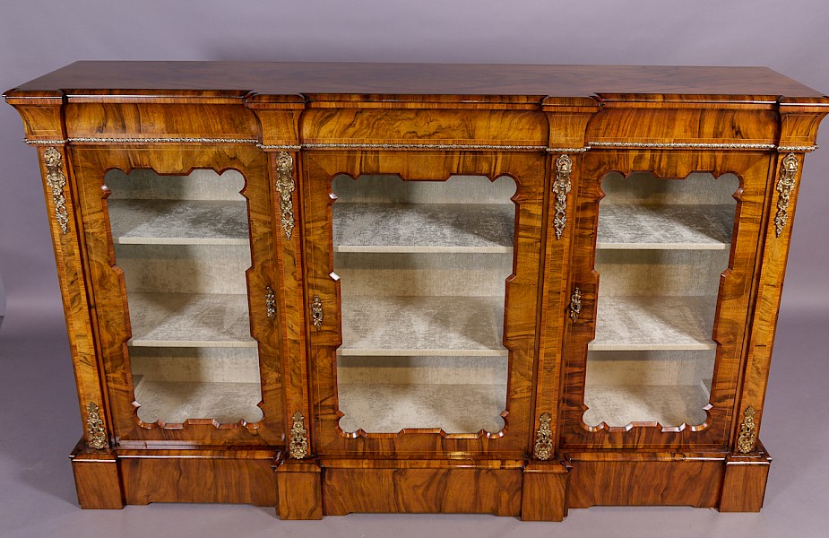 Victorian Burr Walnut Credenza fully restored