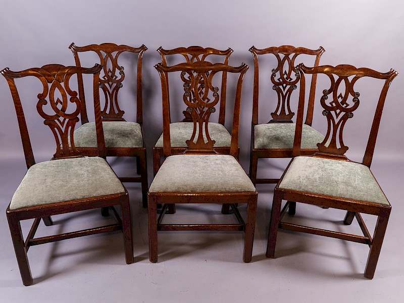 Set of 6 Georgian Mahogany Dining Chairs