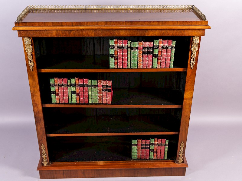 Victorian Open Bookcase in Walnut