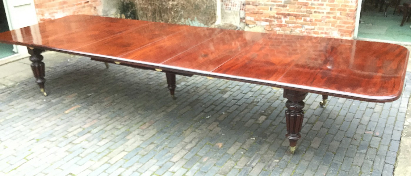 15 foot long Victorian Mahogany Extending table seats 20