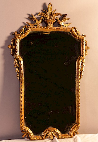 A late 19th century Gilded Mirror