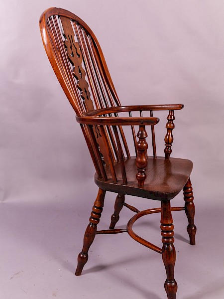 Yew Wood High Windsor Chair by Benjamin Gilling Worksop