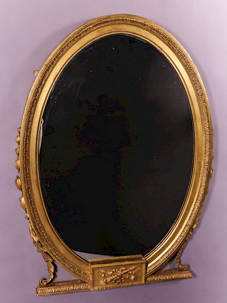 Overmantle Mirror Gilded 19th century