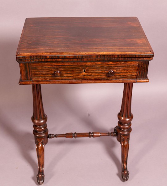 A William IV Rosewood Sewing Table