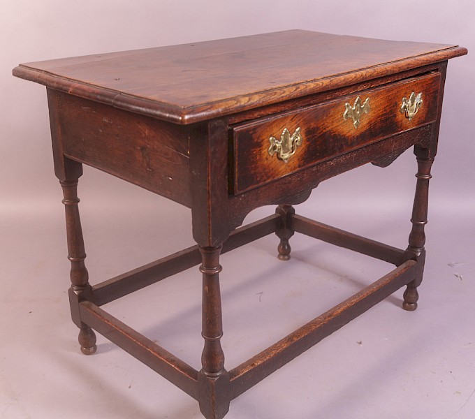 An 18th century Oak side table