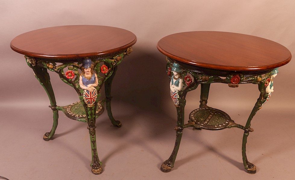 Cast Iron Pub Tables Slavery Abolished Victorian