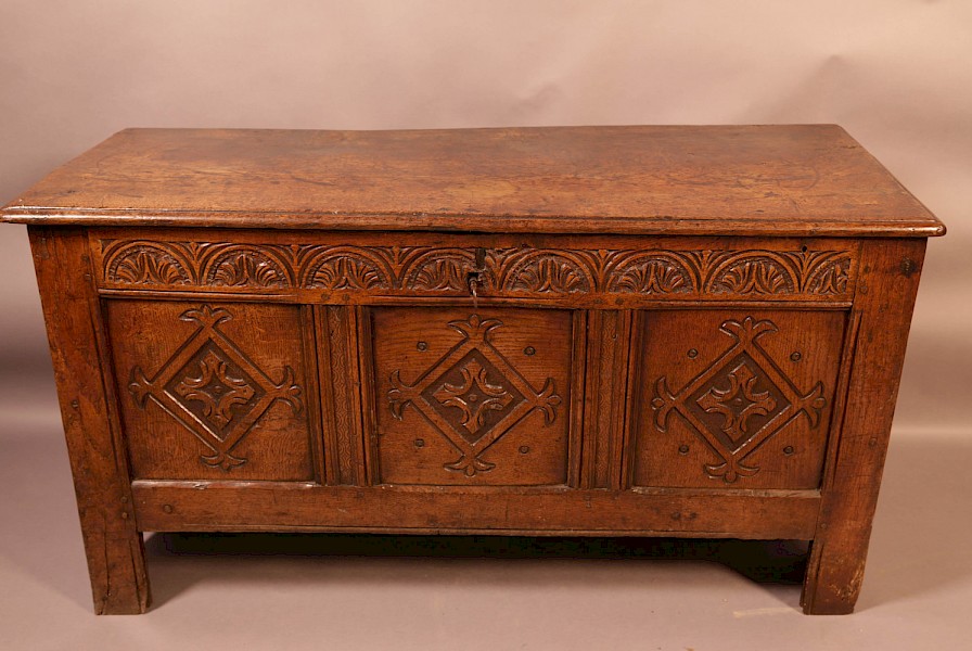 A 17th century Oak Coffer Yorkshire