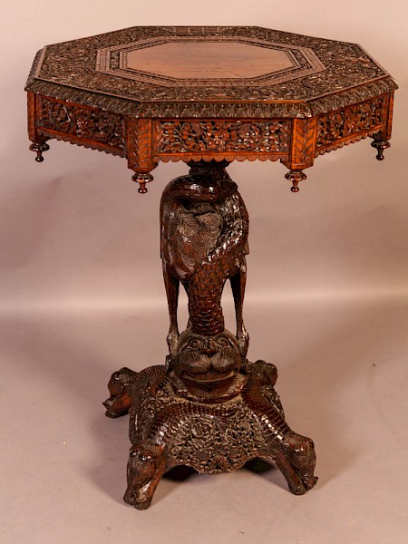 Good Indian Carved Table