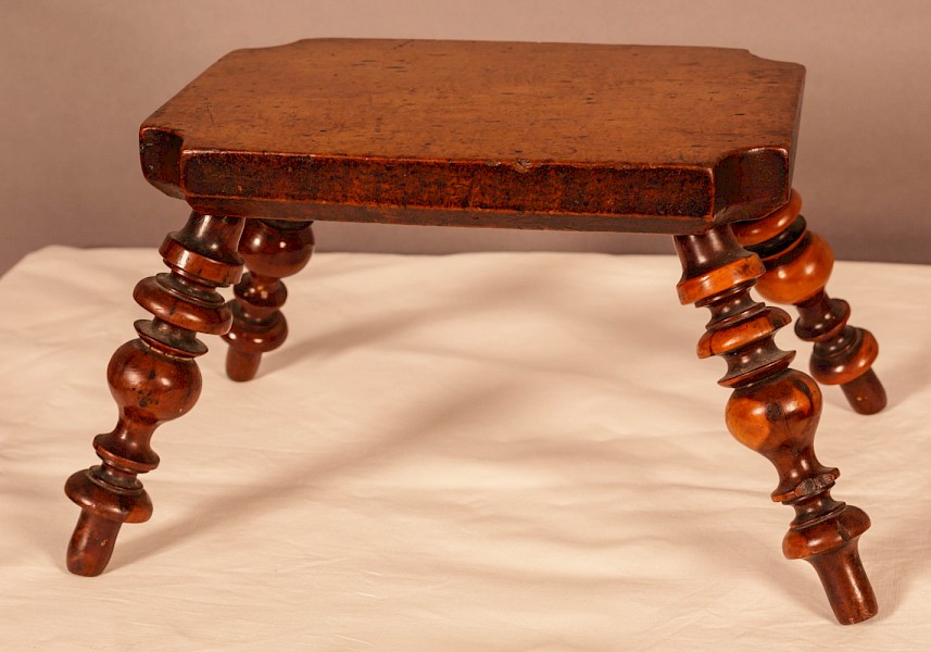 A Yew Wood Stool Victorian
