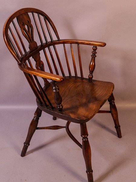 A Yew Wood Windsor Chair Rockley Maker