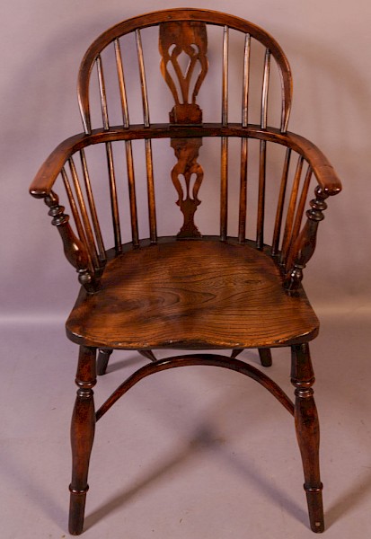 A Yew Wood Windsor Chair Rockley Maker