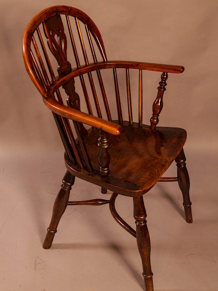 A Good Yew Wood Windsor Chair Rockley Maker