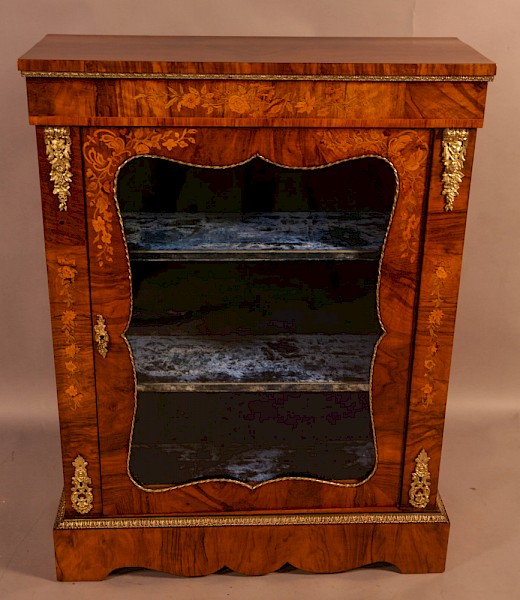 A Victorian Pier Cabinet in Burr Walnut