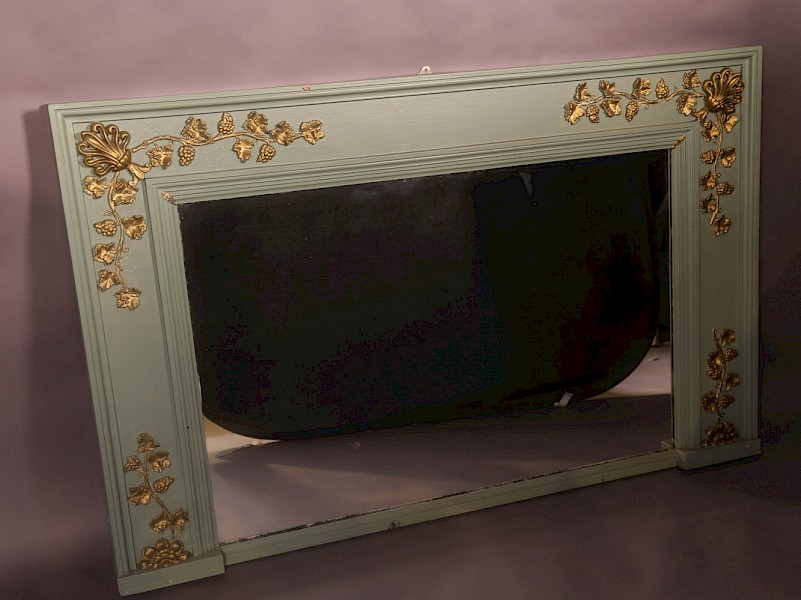 A Large late 19th century overmantle mirror