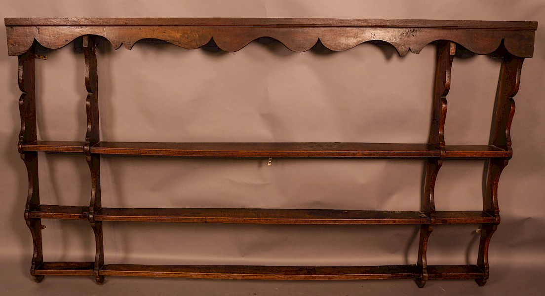 A Large 18th century Plate Rack in Oak