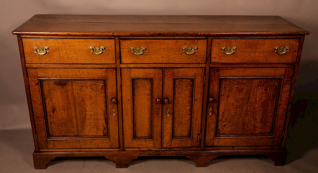 A Georgian Oak Serving Dresser c 1800