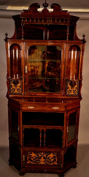 A Superb Corner Display Cabinet by Gillows (stamped)