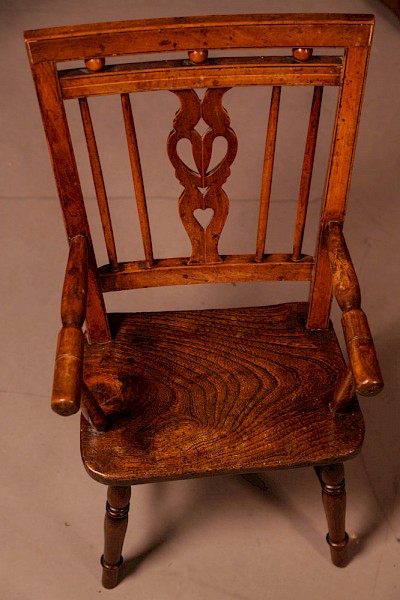 A Rare Childs Mendlesham Chair in Yew Wood