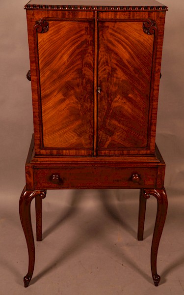A Quality Cabinet on Stand Chippendale Style