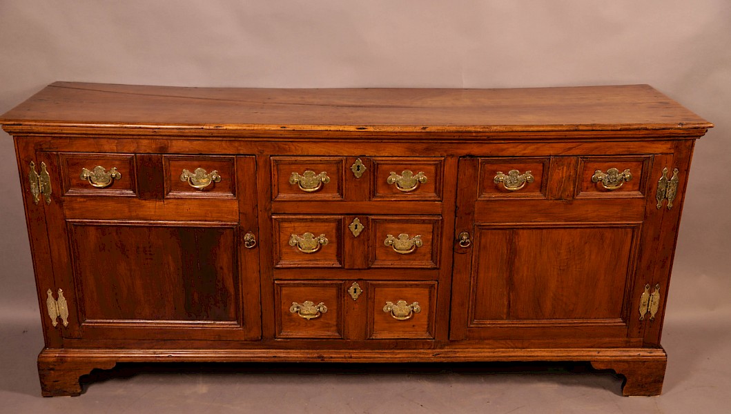 A Rare Georgian Fruit Wood Serving Dresser