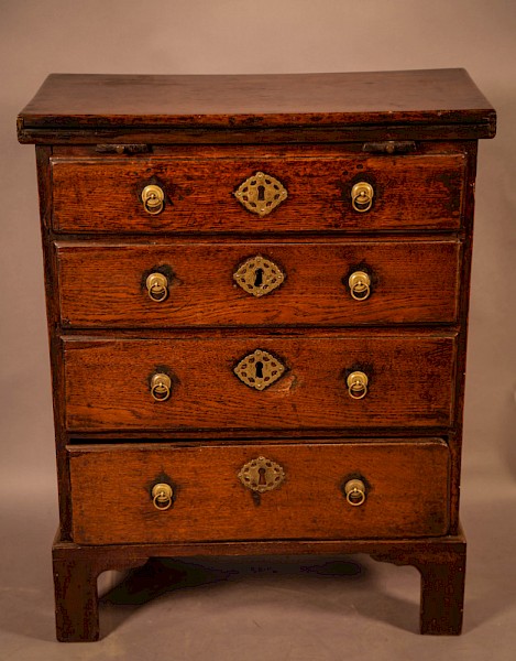A Rare Early Georgian Batchelors Chest Tiny