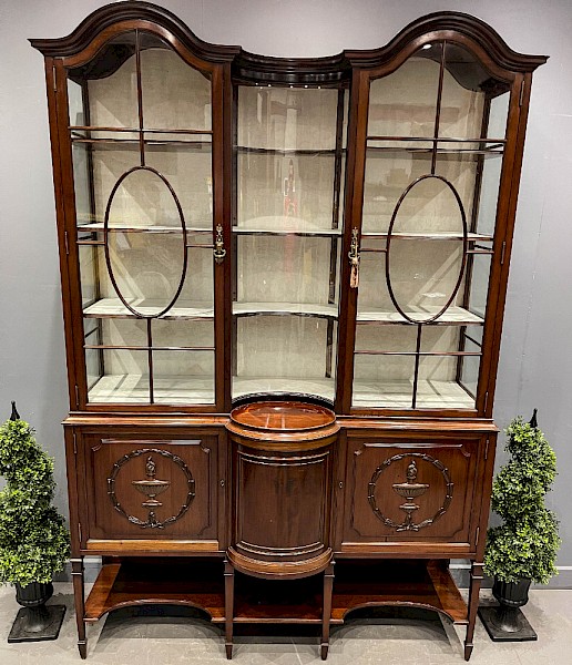 A Very Impressive Edwardian Display Cabinet in Mahogany