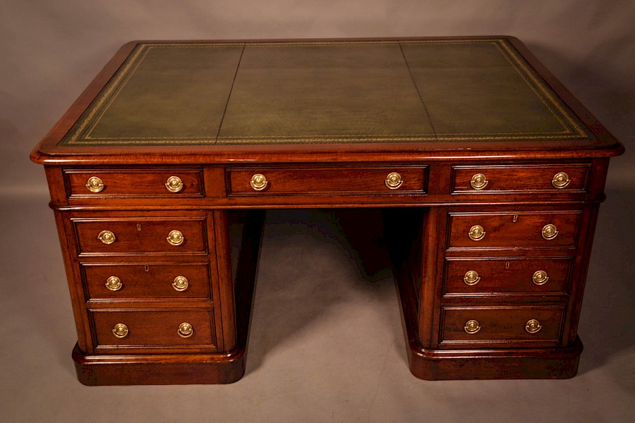 A Victorian Mahogany Partners Desk