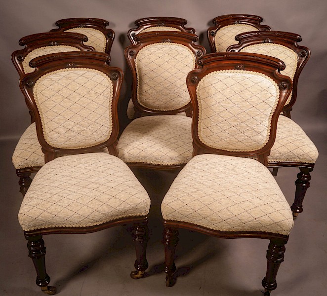 A Quality Set of 8 Victorian Dining Chairs Mahogany