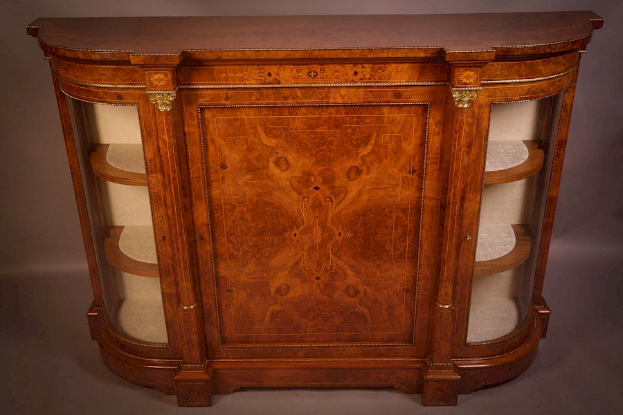 A Good Burr Walnut Credenza